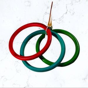 Vintage Wood Bangle Set